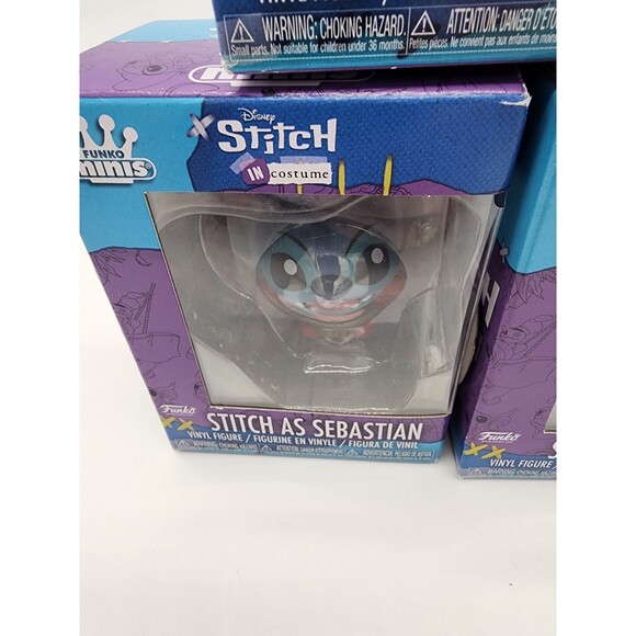 Disney Funko Minis Stitch in Costume Lot of 3 Stitch Sebastian Gus Gus Simba - Picture 4 of 6